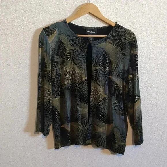 Positive‎ Attitude vintage metallic cardigan size 6P - Picture 2 of 5